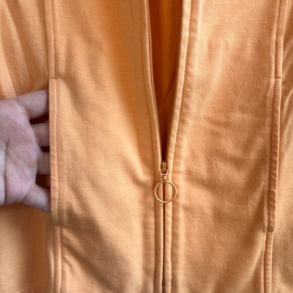 Eileen Fisher Tangerine Full Zip Athletic Outerwear Sweater Jacket Size S - Picture 4 of 8